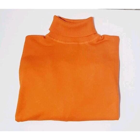 Lavane New York Turtleneck Thick Pullover Slim Fit Orange 4XL - Picture 1 of 3